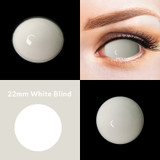 White Blind Sclera 22mm Halloween Contacts Sample