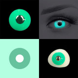 UV Glow Green Halloween Contacts (UV Function) Sample