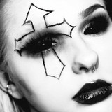 Black Sclera 22mm Contacts (Full Eye) UGC