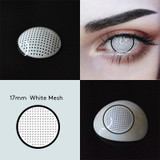 White Mesh Mini Sclera 17mm Halloween Contacts Sample