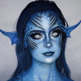 White Mesh Mini Sclera 17mm Halloween Contacts UGC