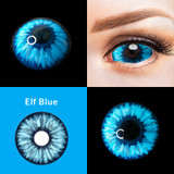 Elf Blue Eye Sclera 22mm Halloween Costume Contacts