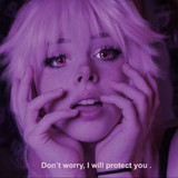 Nikki Pink Heart Beat Contacts UGC