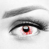 Bloodshot Drops Red White Halloween Costume Contacts
