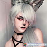 Zombie Saw White Red Halloween Contacts UGC