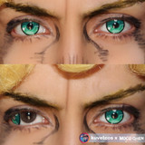 Anime 3 Snappy Green Costume Contacts UGC