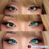 Anime 3 Snappy Green Costume Contacts