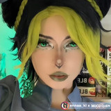 Anime 3 Snappy Green Costume Contacts UGC