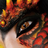 Dragon Snake Yellow Halloween Costume Contacts