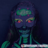 UV Glow Pink Halloween Contacts (UV Function) UGC