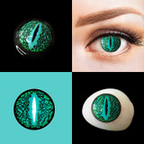 Lizard Snake Eye Green Halloween Costume Contacts Sample