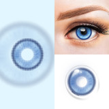 Magic Pop Blue Colored Costume Contacts (Rx) Sample