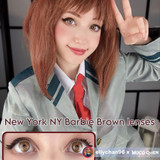 New York N Barbie Brown Designer Contacts (Rx)