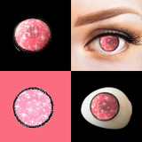 Anime Coral Sparkle Pink Costume Contacts