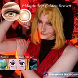 Magic Pop Golden Brown Colored Costume Contacts (Rx) UGC