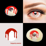 Bloody Drip Scary Halloween Costume Contacts (Prism Ballast-Prevents Rotating Technology)