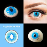 Anime Ragdoll Cat Blue Halloween Costume Contacts