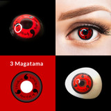 Three Magatama Red Anime Contacts Sample