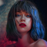 Magic Pop Blue Colored Costume Contacts Model Pic