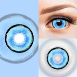 Aqua Man Blue Mini Sclera 17mm Halloween Costume Contacts Sample