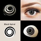 Black Spiral Swirl Halloween Costume Contacts Sample