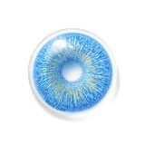 Santorini Blue Charm Designer Contacts White background Pic