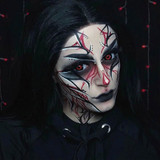 Ghoul Red Black Mini Sclera 17mm Contacts UGC