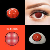 Red Mesh Halloween Costume Contacts Sample
