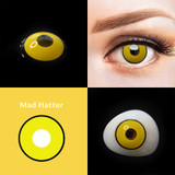 Mad Hatter Yellow Halloween Costume Contacts