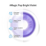 Magic Pop Bright Violet Colored Costume Contacts White background Pic
