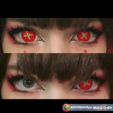 Cherri Bomb Red X 17mm Mini Sclera Costume Contacts UGC