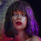 Moco Jelly Mystique Violet Costume Contacts (Rx) Model Pic