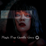 Magic Pop Gentle Gray Silver Colored Contacts Model Pic