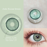 Jade Bloom Green Designer Colored Contacts Sample