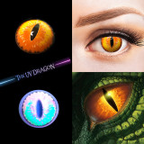 Dragon Maid Gold Yellow Contact Lenses (Prism Ballast-Prevents Rotating Technology & UV Function）SAMPLE