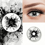 Mutant Venom Zombie Black 17mm Mini Sclera Costume Contacts sample