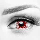 Bloody Splatter Zombie Red 17mm Mini Sclera Costume Contacts