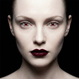 Bloody Splatter Zombie Red 17mm Mini Sclera Costume Contacts model