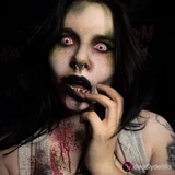 Infected Virus Zombie Red Costume Contacts