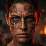 Hero Comic Pyro Red Costume Contacts UGC