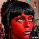 Double Eyes Red Horror Halloween Crazy Colored Contacts UGC
