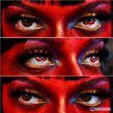 Double Eyes Red Horror Halloween Crazy Colored Contacts UGC