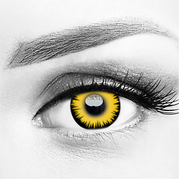 Yellow Wolf Rock Eyes Halloween Costume Contacts