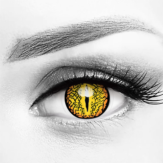 Lizard Snake Eye Gold Brown Halloween Costume Contacts