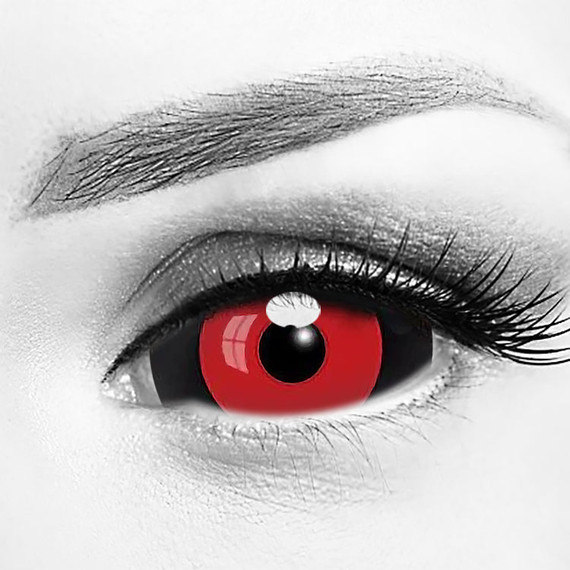 Ghoul Red Black Sclera 22mm Contacts