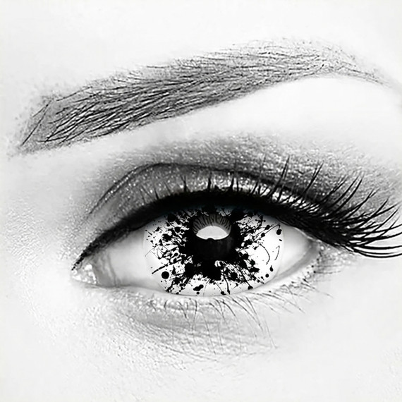 Mutant Venom Zombie Black 17mm Mini Sclera Costume Contacts