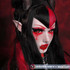 Ghoul Red Black Mini Sclera 17mm Costume Contacts (Rx) UGC