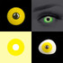 UV Glow Yellow Halloween Contacts (UV Function)