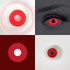 UV Glow Red Halloween Costume Contacts (UV Function)