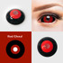 Ghoul Red Black Sclera 22mm Contacts Sample
